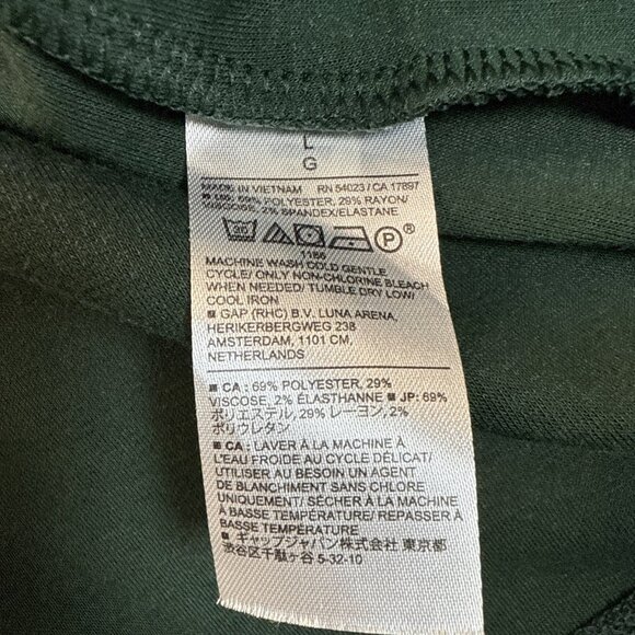 Banana Republic Women's Large Green Ribbed Knit Mock Neck - Picture 4 of 7